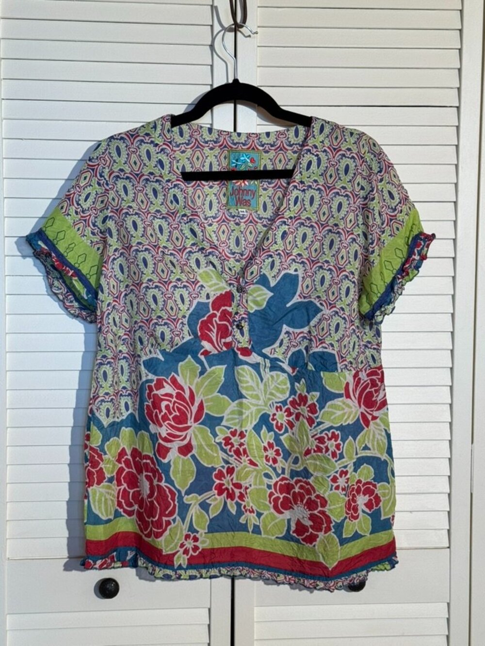 Johnny Was Silk Blouse
